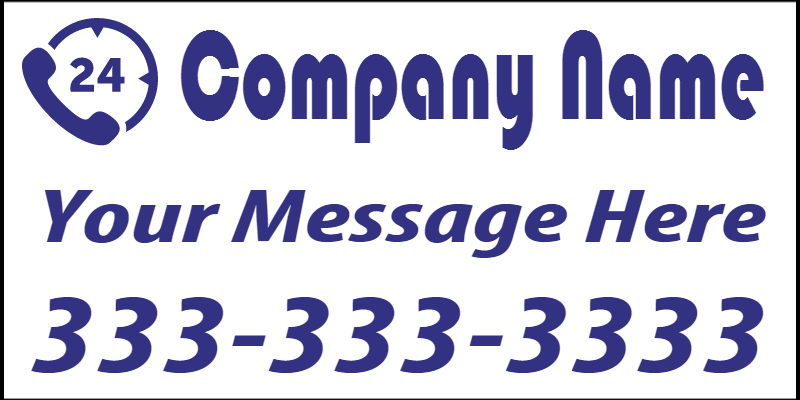 Size: 48" x 96"  Business Signs