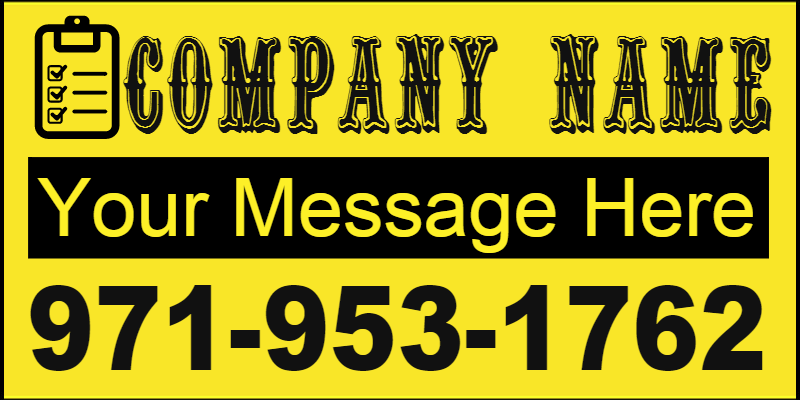 Size: 96" x 48"  Contractor Sign