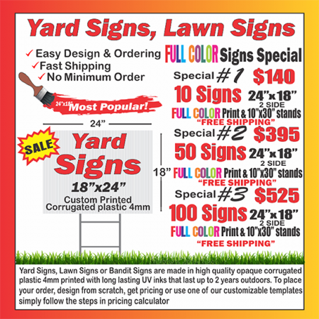 YARD SIGNS ORDER HERE: