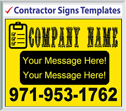 Browse Contractor Signs Templates
