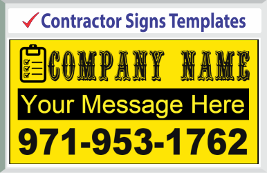 Browse Contractor Signs Templates 24" x 24"