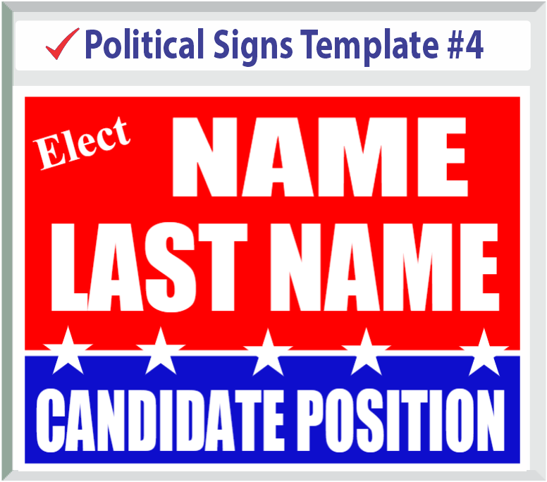 Select Political Signs Template #4