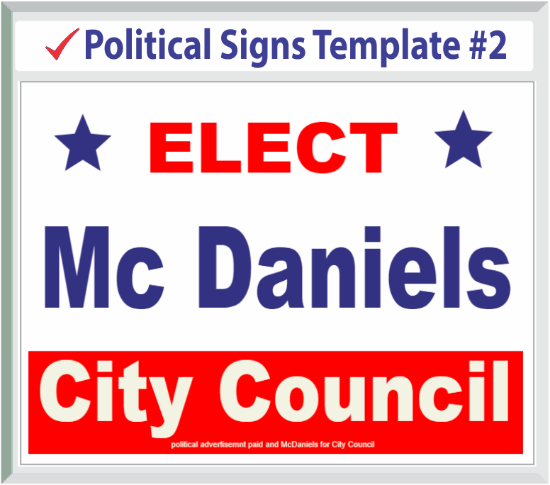 Select Political Signs Template #2